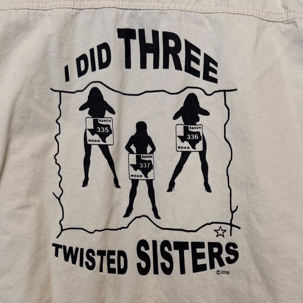 Twisted Sisters Cut Off Motorcycle Button Up